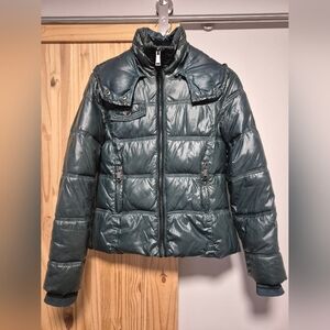 Women's Green Puffer Jacket